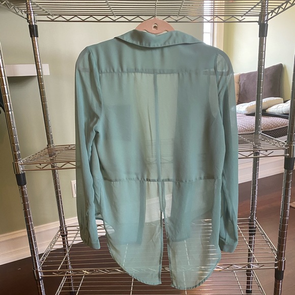 Sheer Button Down Blouse - XS - Picture 2 of 4